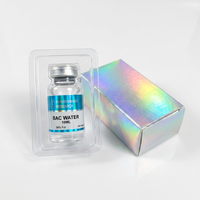 Boîte en papier et étiquettes personnalisées VS-035 avec impression holographique argentée 3ml pour flacon en verre, étiquette holographique de luxe pour flacon de 10ml