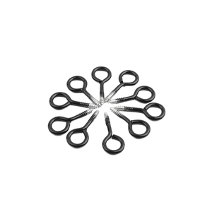 Schwerlast-Rundkopf-Ösenschraube aus Schwarzoxid-Beschichtetem Kohlenstoffstahl Klasse 4.8 & 6.8 Größere Aufhängeschraube mit Haken - Product Image 1