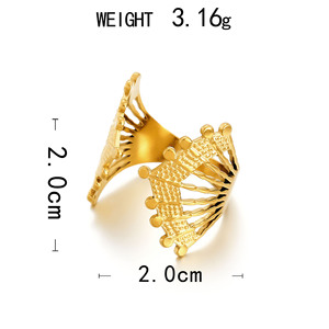 Оптовые регулируемые кольца-браслеты MW с покрытием из 18-каратного золота PVD для женщин, водонепроницаемые, из нержавеющей стали, в форме сердца, модные - Product Image 6