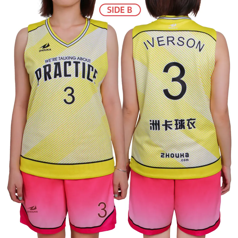 Latest Custom Sublimation Design Reversible Embroidery Basketball Uniform Set Best Women Basketball Jersey Uniform