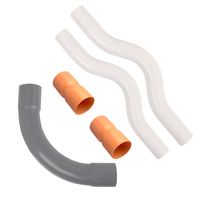 Coude de raccordement en PVC rigide pour conduite, connecteur de tuyau en plastique pour câblage intérieur et extérieur
