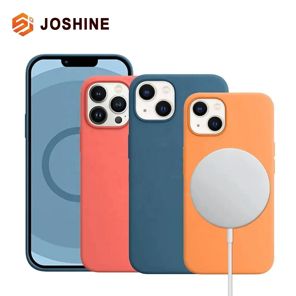 Shockproof Slim Soft Microfiber Lining Magnetic Silicone Phone Case For Magsafes For Apple For Iphone 14 13 12 Pro Max Plus