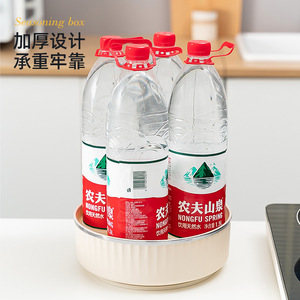Rotating Condiment Tray Round Multifunctional Storage <b>Rack</b> For Kitchen Seasonings Soy Sauce Vinegar Fruit <b>Plate</b> - Product Image 2