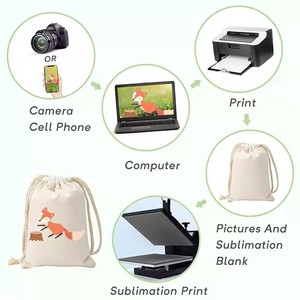 Wholesale Xinxi Brand Sustainable Unisex Fashionable Custom Logo Printed Cotton Softback Drawstring <b>Bag</b> Double <b>String</b> Dust Cover - Product Image 6