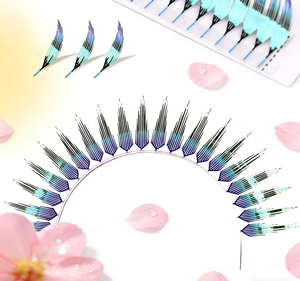 Cils <span class=keywords><strong>Anime</strong></span> Préfabriqués Comic Spirke, Cils <span class=keywords><strong>Anime</strong></span> Doux et Fluffy, Colorés, Brillants, Extensions de Volume, Paillettes <span class=keywords><strong>Anime</strong></span>, Cils à Pointes - Product Image 1