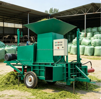 Ensileuse à ensilage de paille de maïs, entraînée par boîte de vitesses, ensacheuse d'aliments humides/secs