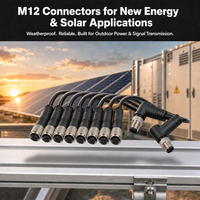 Connecteurs de câblage M12 XLR mâle/femelle à 2, 3, 4, 5, 6, 7, 8, 9 broches, étanches IP67/IP68, pour faisceaux de câbles et applications aviation circulaires