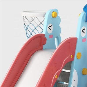 Basso prezzo di fabbrica uso domestico parco giochi di plastica coperta del fumetto del capretto diapositiva con combinazione altalena a casa - Product Image 6