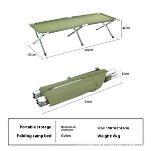 Cama de Camping Plegable de Aleación de Aluminio Superligera para Exteriores, Cama de Campaña Portátil, Cama Plegable de Emergencia, Venta al por Mayor - Product Image 3