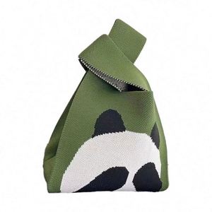 Cartoon Panda Pattern Crochet <b>Knitted</b> Handbag Mini Cute Gift <b>Bag</b> Fashion Ladies <b>Knitted</b> <b>Tote</b> <b>Bag</b> - Product Image 5