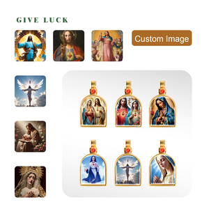 Giveluck tùy chỉnh có thể mở ra hình dạng cử<span class=keywords><strong>a</strong></span> di tích Mặt dây chuyền mề đay với màu đỏ hoặc bất kỳ màu sắc khác pha lê cho cầu nguyện lưu trữ quyến rũ Mặt dây chuyền - Product Image 4