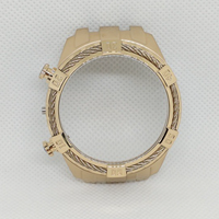 Fabrication sur mesure de pièces de montres en acier inoxydable plaqué or par usinage CNC, fabricant de composants de boîtiers et de lunettes de montres OEM ODM