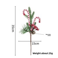 Nouvelle décoration de Noël fabriquée en Chine, style coréen, en forme de sucette, avec fruits rouges, pommes de pin, flocons de neige et brindilles de sapin