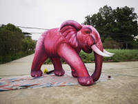 Éléphant gonflable géant, éléphant de dessin animé gonflable géant pour la publicité, décoration de rue
