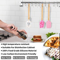 Offre Spéciale rose Silicone spatule antiadhésive cuisson beurre crème spatule pâtisserie outils de cuisson pour cuisine Silicone grattoir