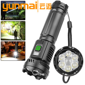 ไฟฉาย LED แบบกำหนดเองได้พร้อมจอแสดงผลดิจิตอลและลำแสงด้านข้าง แบตเตอรี่ในตัว 1800 มิลลิแอมป์ สำหรับการเดินป่า ตั้งแคมป์ ตกปลาตอนกลางคืน - Product Image 4