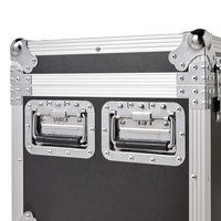 Estuche de vuelo de madera de aluminio maletero profesional 110x40x40 cm con ruedas caja de transporte para accesorios de escenario