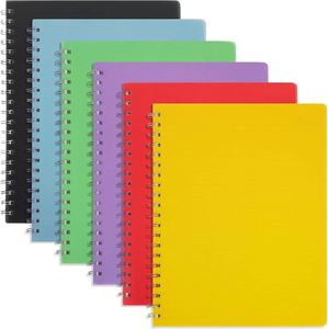 Wholesale <b>A5</b> Colorful PP Spiral Notebook Matte Waterproof Student Journal Notebook - Product Image 1
