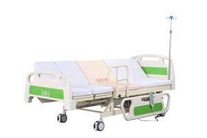 Giường điều dưỡng điện chống bedsore-Lan can cực cao, giá đỡ bữa ăn, commode, vị trí bán fowler (Thiết kế giảm áp) - Product Image 4