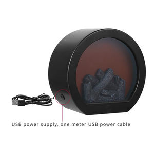 Decoración de <span class=keywords><strong>chimenea</strong></span> redonda que funciona con pilas, <span class=keywords><strong>LED</strong></span> de carga USB, linterna <span class=keywords><strong>LED</strong></span>, <span class=keywords><strong>chimenea</strong></span> 3D, <span class=keywords><strong>chimenea</strong></span> de llama <span class=keywords><strong>LED</strong></span> para adorno de escritorio - Product Image 3