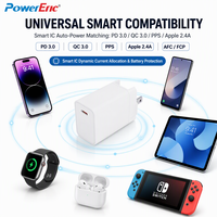 Chargeur rapide USB-C PD ABP 5V3A 9V2.22A 12V1.67A 20W PD0202, adaptateur secteur pliable avec prise convertible 100-240V