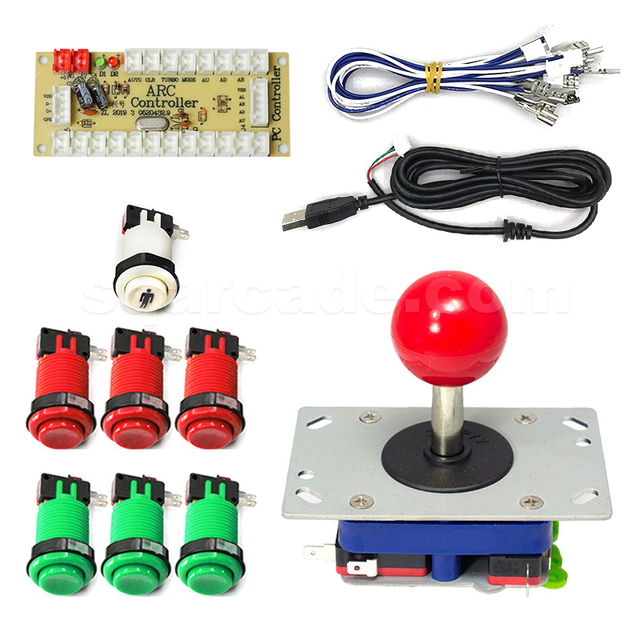 1 Player Arcade DIY Kit Controller Usb Encoder to Pc Game 6 Buttons for Arcade Joystick Parts
