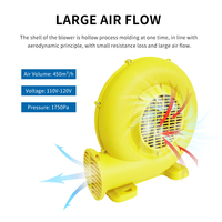 Souffleur d'air gonflable durable à longue durée de vie 480W avec PP ignifuge épaissi pour toboggans gonflables de maison et de parc aquatique