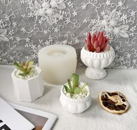 Moules en silicone pour pot de fleurs DIY Formes géométriques Moule pour pot de fleurs en résine époxy pour plâtre Moules pour plantes en silicone faits à la main