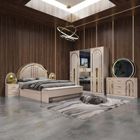 Ensemble de chambre à coucher minimaliste, design élégant et simple, ensemble de meubles de chambre à coucher king size