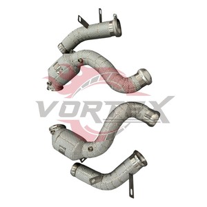 Tubo de escape Vortex SS304 compatible con E63 S W213 4.0L V8 Performance Racing con kit de protección térmica integrado. - Product Image 3
