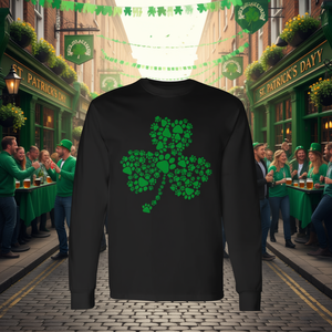 Camiseta de manga larga con estampado de pata de perro Shamrock St Patricks Day - Product Image 3