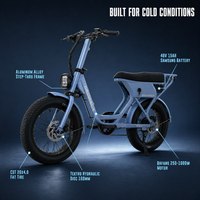 Vélo de montagne électrique pour adultes en alliage d'aluminium durable, batterie au lithium amovible 48V, pneus larges de 20 pouces, vélo tout-terrain