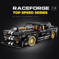Ensemble de blocs de construction GULY 10637 Challenger Supercar, modèle de voiture RC statique et améliorable à l'échelle 1:8, 3751 pièces, briques d'assemblage DIY