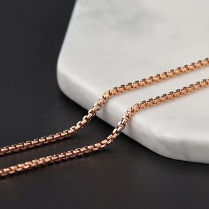 สร้อยคอทองคำแท้ 18K ดีไซน์เรียบหรูมินิมอลสำหรับผู้ชายและผู้หญิง ยี่ห้อ Xinfly คุณภาพสูง พร้อมกล่อง - Product Image 2