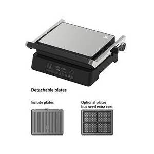 Grille de presse à panini à poignée Cool-Touch avec des grillades à bas prix et des toasts rapides des aliments - Product Image 1