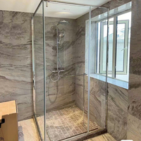Mampara de Baño Cuadrada Personalizada, Vidrio Templado de 10 mm y 12 mm para Puertas de Duchas