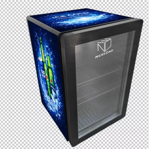 Réfrigérateur compact à compresseur avec porte vitrée simple pour comptoir, 70 litres, coins arrondis, refroidisseur de boissons - Product Image 1