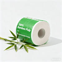 Papier toilette en gros, papier organique brut, bambou, lavable, jetable, résistant, doux, rouleau standard
