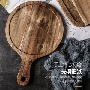Bandeja rectangular de madera para servir bistecs, desayunos, café y té en hoteles. - Product Image 4