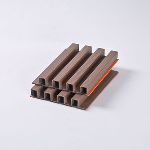 Home Interior Fluted Wall Panels Waterproof <strong>Plastic</strong> Composite PVC Coating <strong>Cladding</strong> Decorative <strong>Bathroom</strong> Design for Indoor Office - Product Image 1