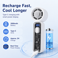 Ventilateur de cou portable sans pales ultra-silencieux, alimenté par batterie, mini, puissant, pour sports d'été et activités de plein air