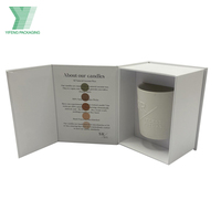 Boîtes rigides magnétiques blanches personnalisées pour bougies, en matériaux recyclés, emballage de luxe pour bougies parfumées avec doublure en éponge