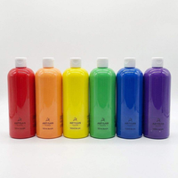 Peinture fluide acrylique non toxique 500 ml, prête à l'emploi, haute brillance pour toile vierge, bois et art de coulée DIY