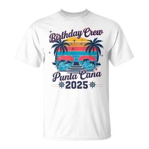T-shirt de groupe assorti pour les vacances Birthday Crew Punta Cana 2025 - Product Image 1