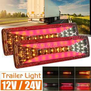 ไฟท้ายรถยนต์แบบไดนามิก LED 1 คู่ 12V 37LED / 24V 42LED สำหรับรถบรรทุก รถตู้ รถบัส รถแคมป์เปอร์ พร้อมไฟเลี้ยว ไฟเบรก ไฟถอยหลัง - Product Image 1