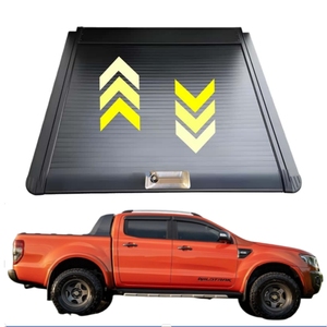 Cubierta de lona enrollable manual de aluminio sin perforación para caja de camioneta pickup, tipo persiana, para BYD Shark Silverado RAM - Impermeable - Product Image 2