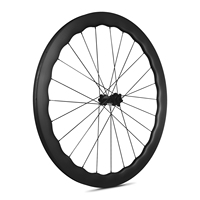 Ensembles de roues de frein sans placenta en Fiber de carbone pour vélo de route en gros d'usine 5045mm jeu de roues de couteau en carbone à Six trous/verrouillage central