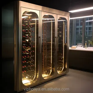 Foshan Factory aufrecht stehende Wein-und Getränke kühler thermo elektrischer Wein kühler Akku-beleuchteter Wein kühler