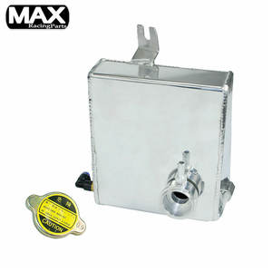 MAX Réservoir d'expansion universel de liquide de refroidissement en aluminium pour Nissan 180SX 240SX S13 S14 <span class=keywords><strong>CPA</strong></span> noir argent - Product Image 6