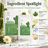 Masque Facial Hydratant et Apaisant au Cactus Mexicain Fermenté, Antioxydant, Réparateur, Éclat et Beauté Naturelle